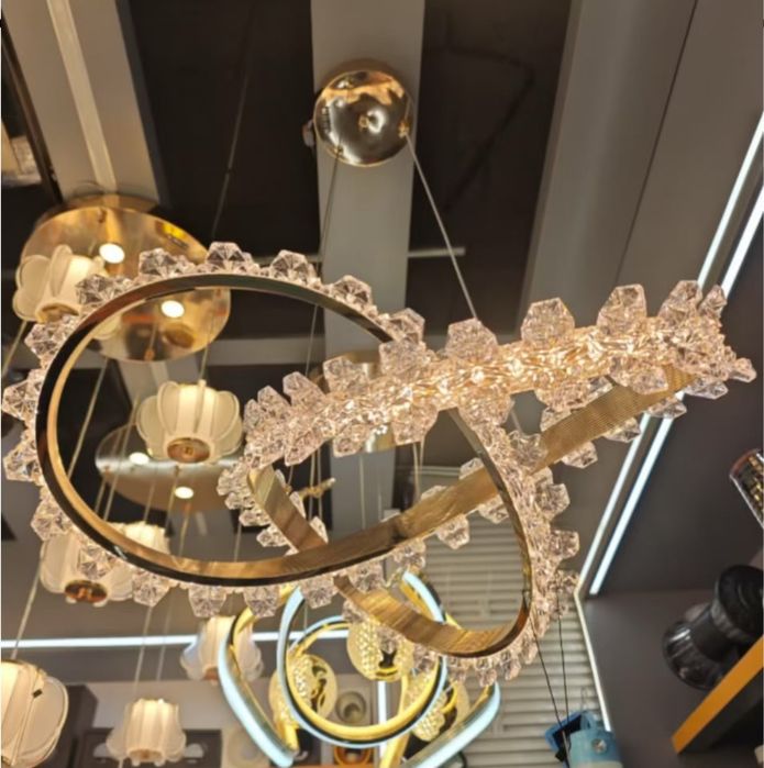 Lustre led din cristal modele elegante si moderne