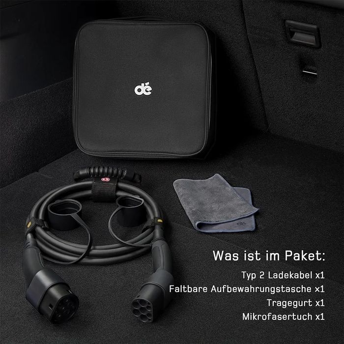 dé Кабел за зареждане на електромобили Тип 2, 22 kW, 10м, 32A