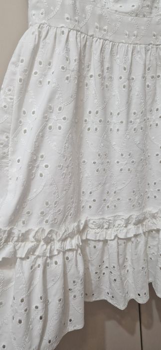 Rochie alba brodata Trendyol 34/XS
