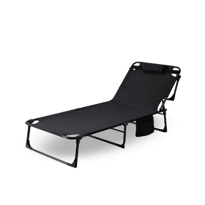 Сгъваемо къмпинг легло и градински шезлонг 2в1