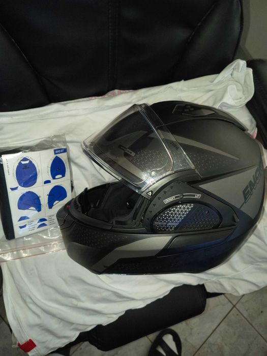 Модулна каска Shark EVO GT Encke Matt Black Anthracite - размер XL