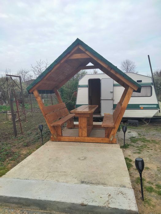Foișor pergola gradina lemn masiv vopsit cu oskar,urgen