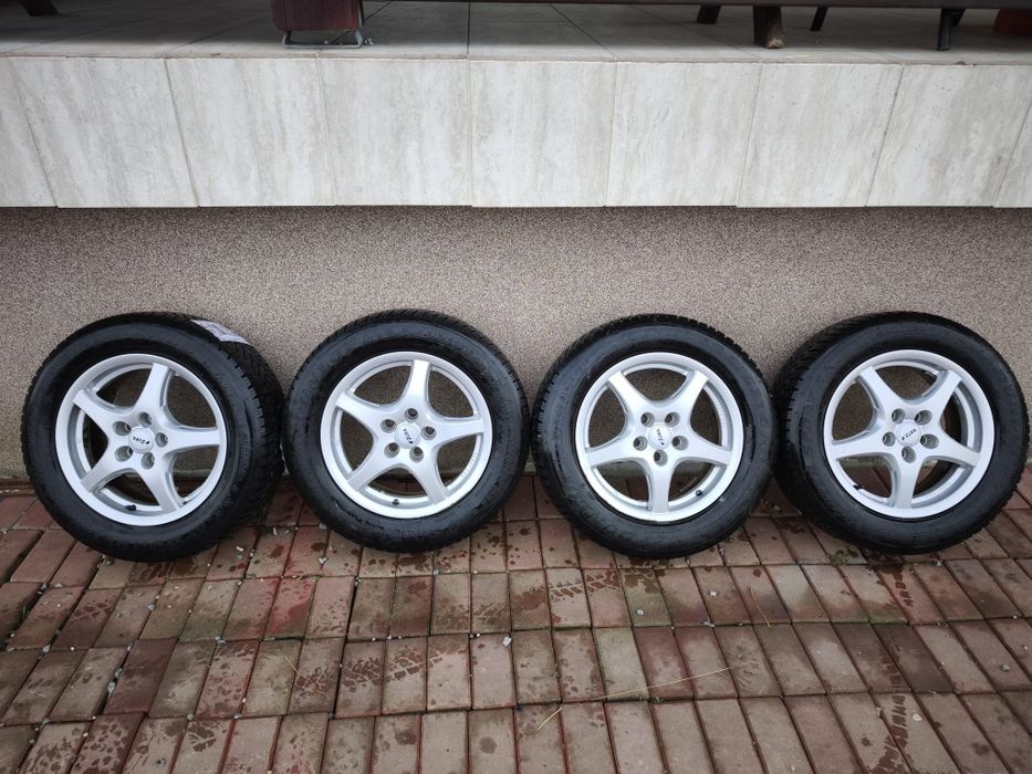 Vand jante aliaj 5x112 cu anvelope iarna dunlop 215/60/16 dot 2022