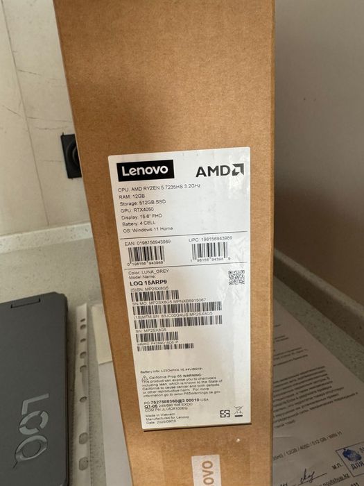 Ноутбук lenovo loq 15