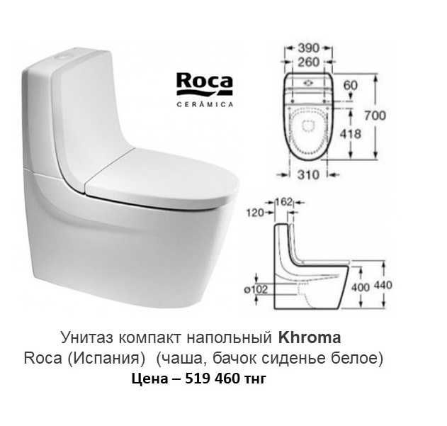 Распродажа напольных унитазов Roca