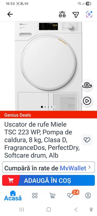 Mașină de uscat  rufe Miele