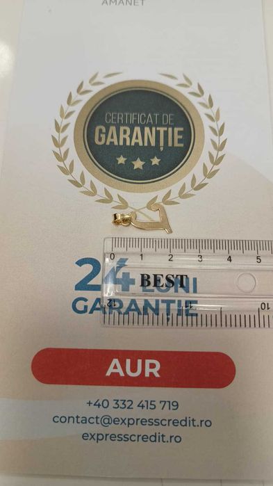 [AG24 Harlau B.45751.1] Pandantiv aur 14k 0.79gr -Garantie 2 ani!