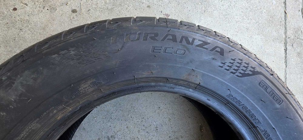 Vând set-4 Anvelope NOI Bridgestone Turanza Eco Enliten 225/65 R17 102V - DOT 2026, 0 km, prima echipare Ford Kuga - 1600 lei