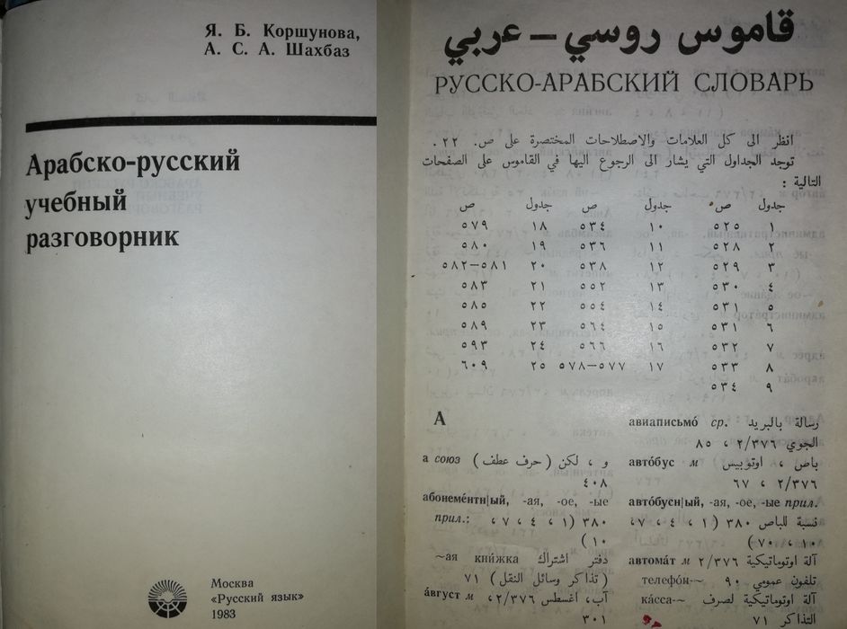 Китайские Словари. Арабско-Русский разговорник.