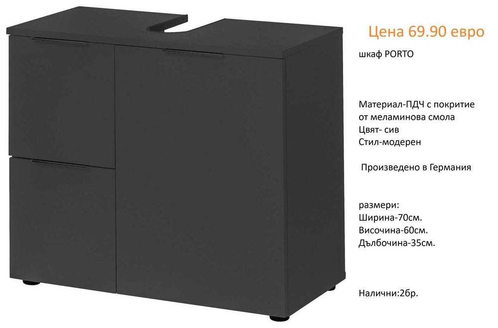 РАЗЧИСТВАМЕ СКЛАДА шкафове за мивка различни модели от 34.90 евро