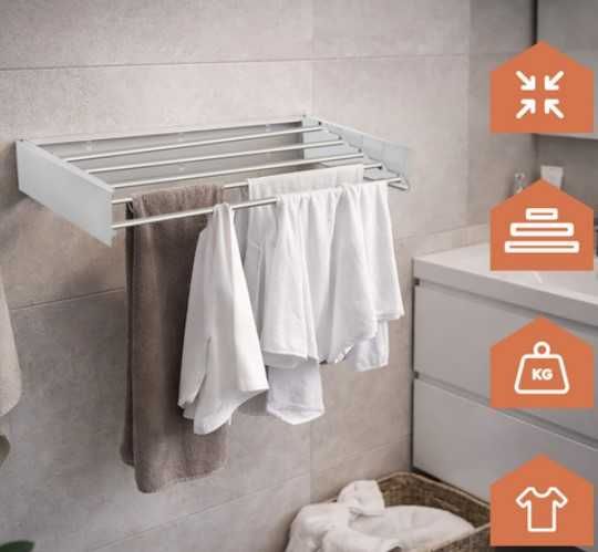 Сгъвем сушилник за стена тип стенен простор за малка тераса и баня