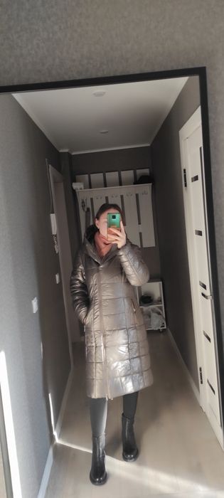 Зимнее пальто, экокожа