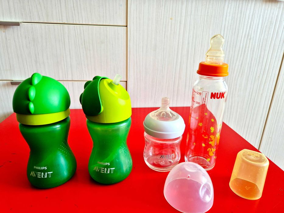 Шишета биберон за бебе Chicco, Nuk, Pflips Avent