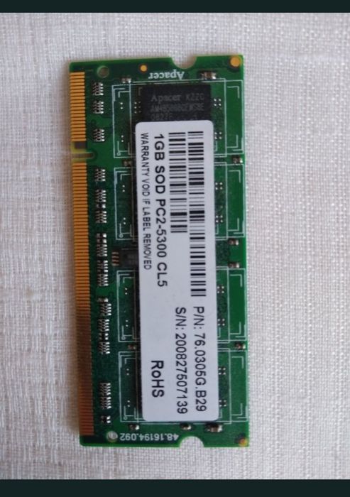 Placa  Ram 1Gb, perfect functionala
