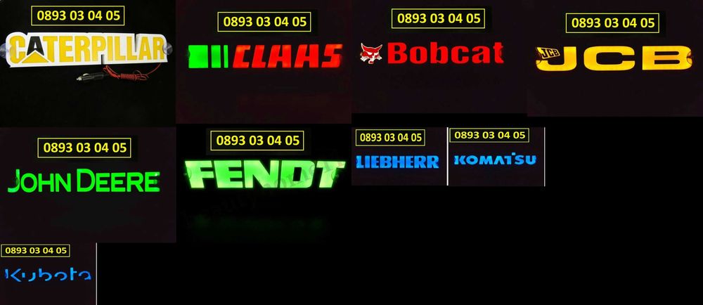 3D Свтещи табели JCB Claas Cat ...