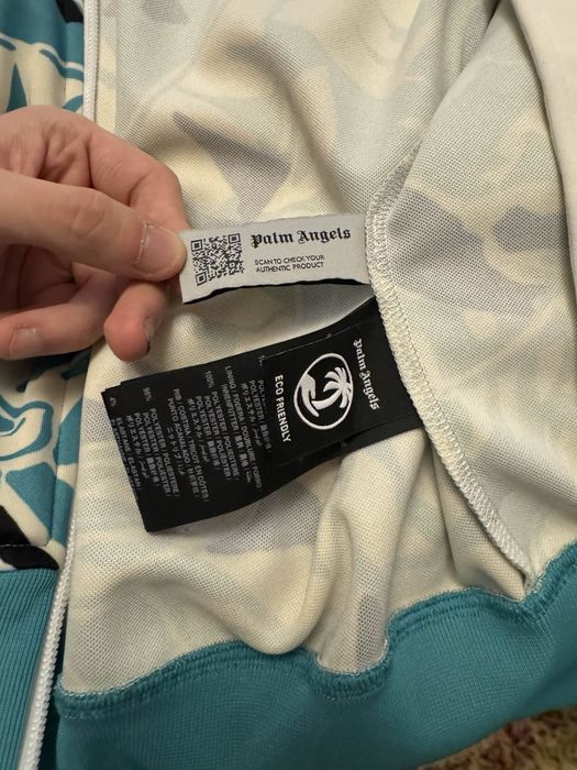 Bluza Palm Angels albastra cu model floral