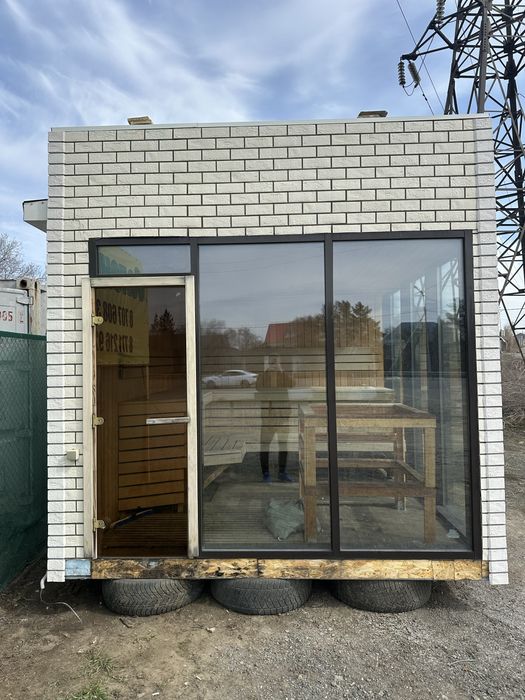 Продам сауну с понарамными окнами