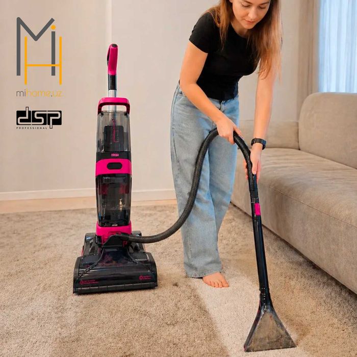 Моющий паровой пылесос DSP Steam Carpet Washer 3 в 1 Pink