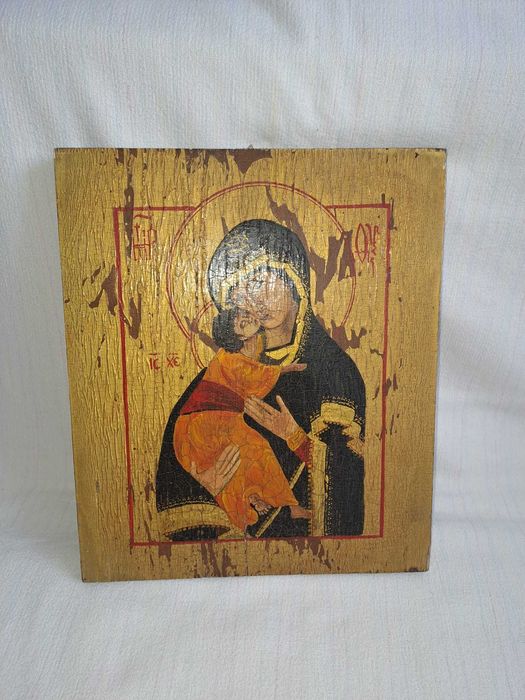 icoana veche ruseasca 30/35 cm