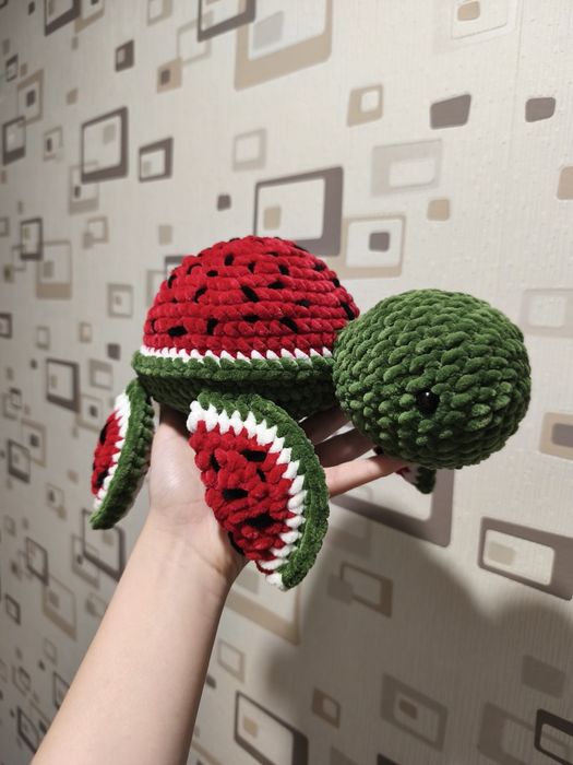 Jucărie pluș Țestoasă Pepene – handmade, super catifelată