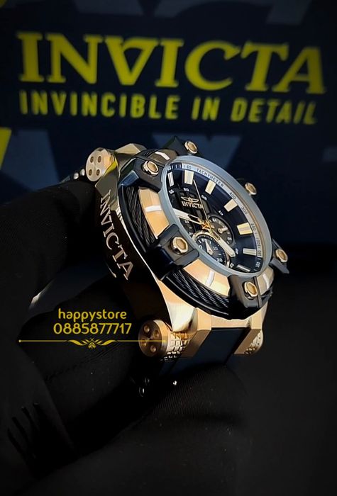 часовник INVICTA Gunmetal Gold 52 mm, Инвикта нов