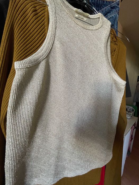 Рипс потник с лъскави нишки