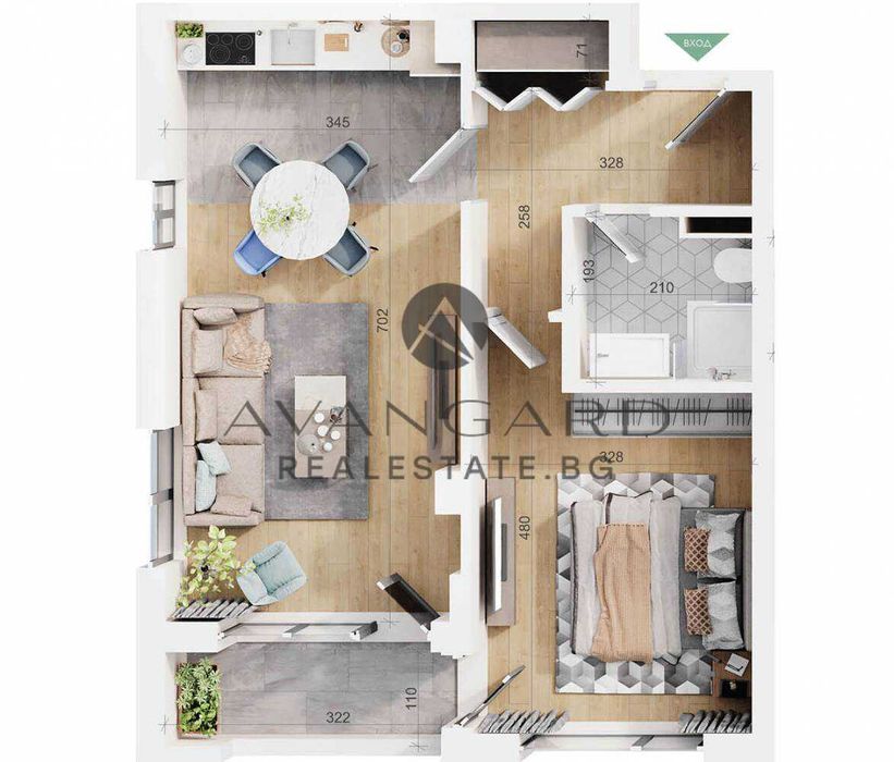 Продава се Двустаен апартамент в Пловдив, Тракия - 70 кв.м за 1408 €/кв.м - Снимка #1