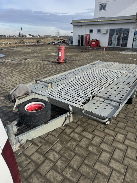 Ocazie !! Platforma / trailer pongratz  austriac  , basculabil impecabil