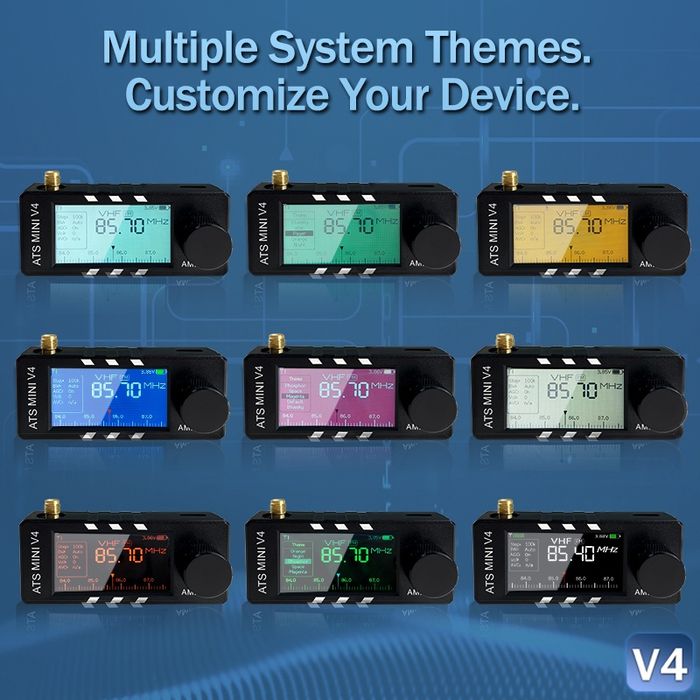Metal  V4 ATS Mini SI4732 DSP Radio Receptor pe Toate Benzile