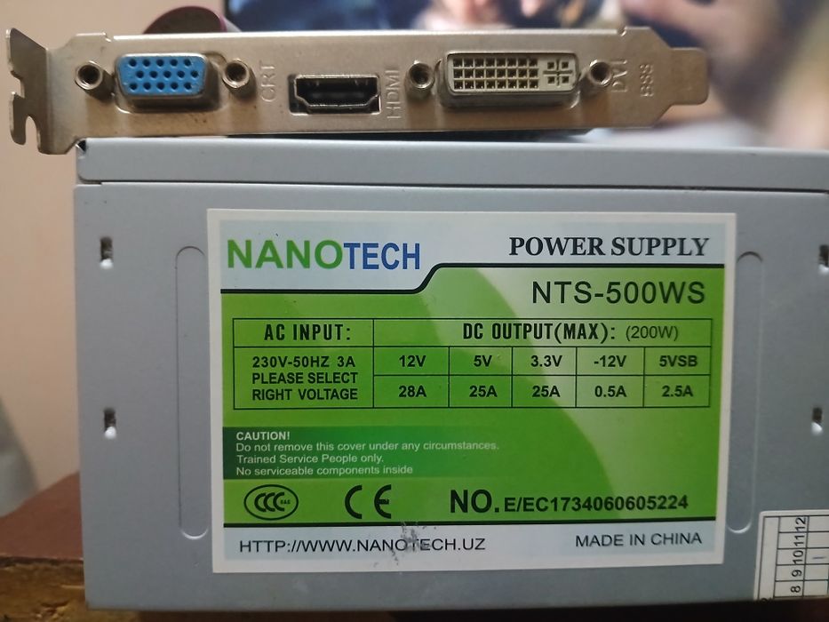 Видео карта GT730 2GB и Блок 500W