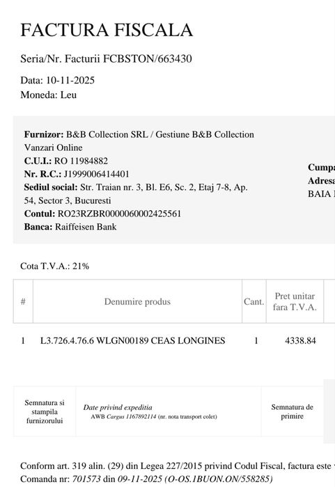 Ceas barbatesc Longines Conquest V.H.P. | L3.726.4.76.6