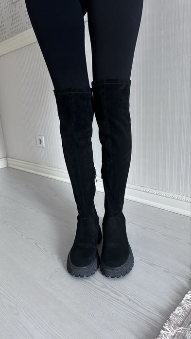 Ботфорты замшевые