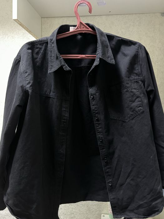 рубашка черная джинсовая