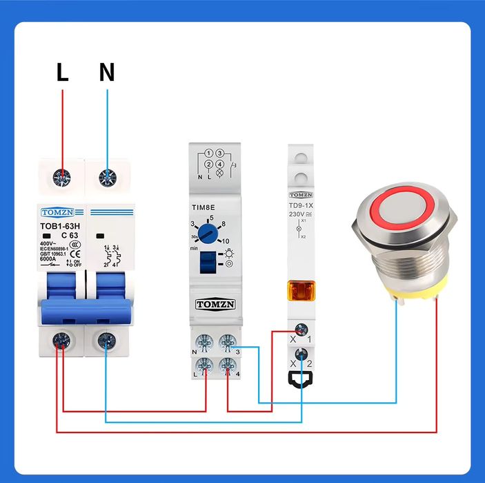 Стълбищен таймер 16A 230V