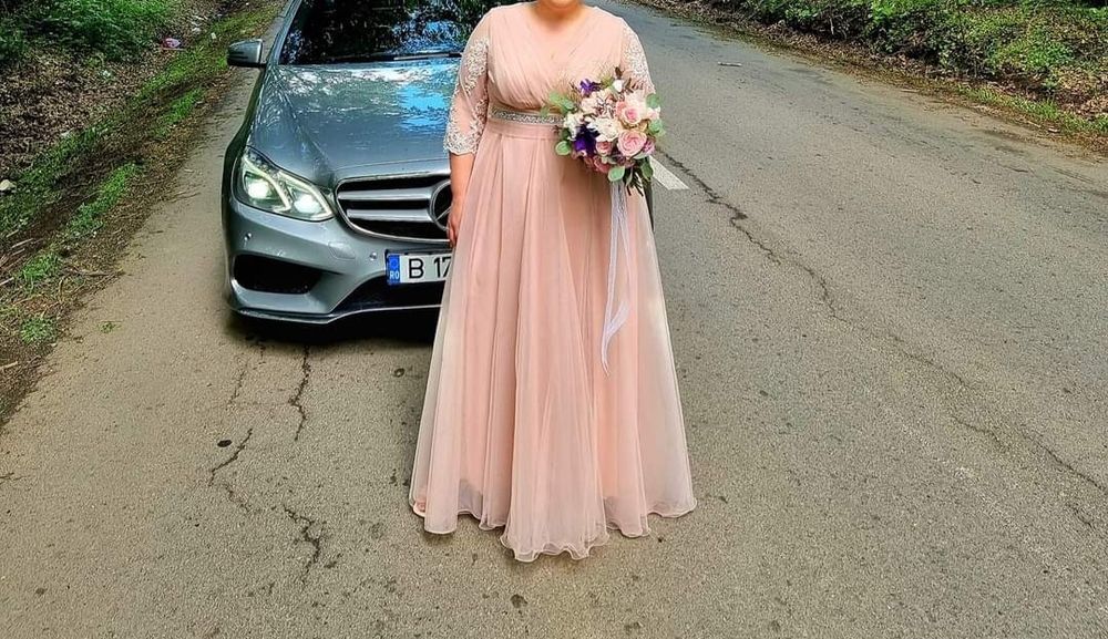 Rochie roz pudrat , masura 42-44