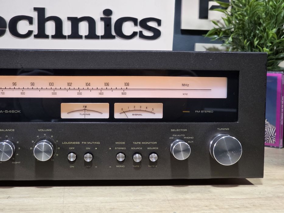 Reveiver TECHNICS SA-5460k, amplituner hifi stereo retro , black , AM FM , amplificator 2x65w 8 ohm