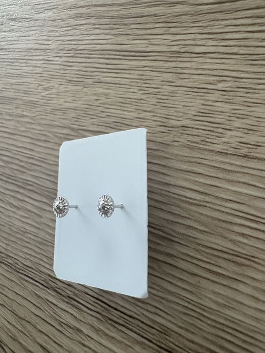 Cercei copii aur alb 14k Floricele mari