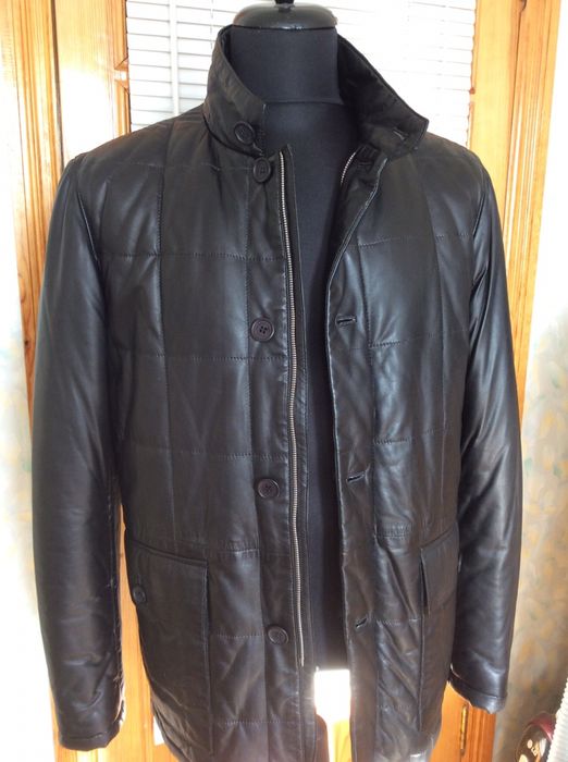 Мужская кожаная куртка 62 размера