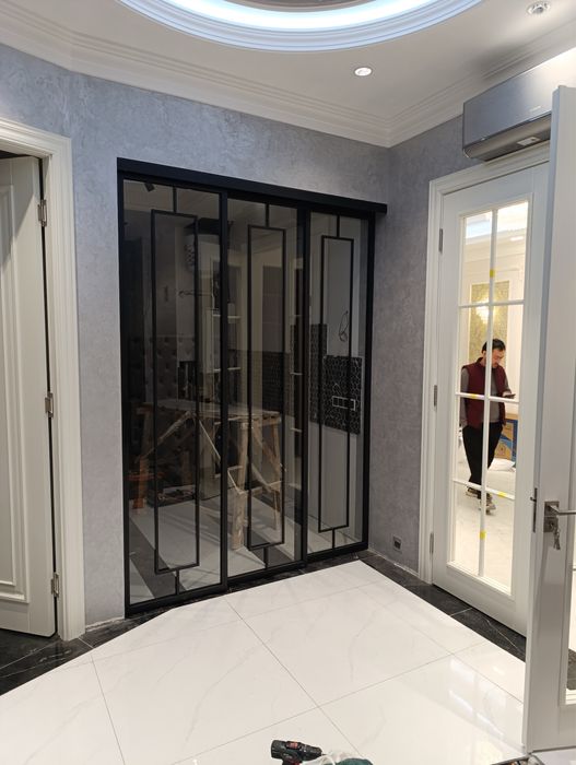 Раздвижные и распашные лофт двери под ключ