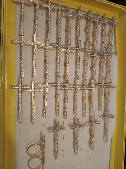 Двоен пръстен кръст / На едро- 35 бр.