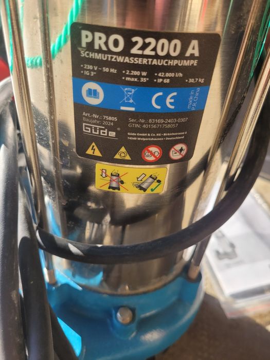 Pompa submersibila Güde apa uzata si curata . PRODUS NOU