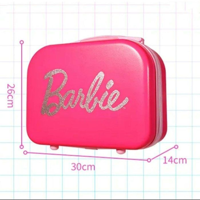 Детский розовый мини чемоданчик Барби
