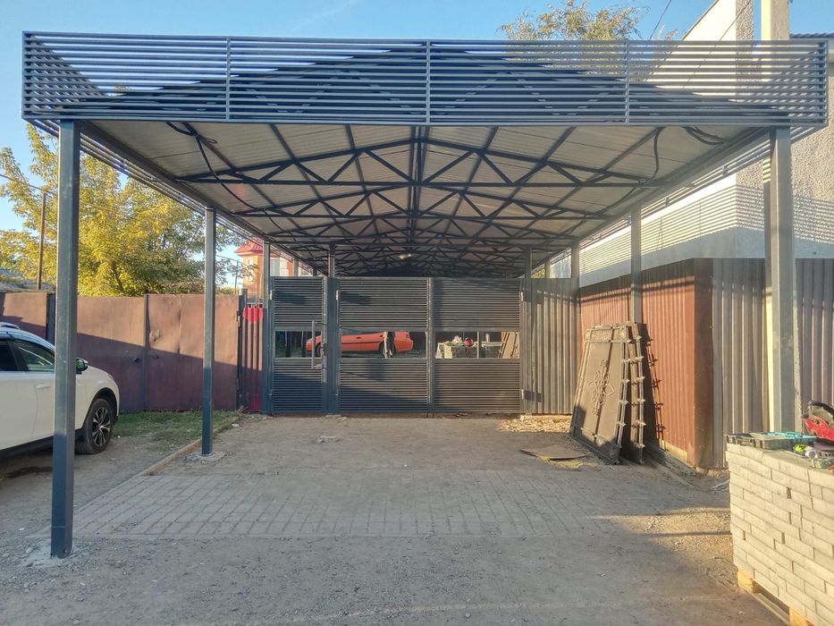 Ворота. Навес. Решетки. Перила.