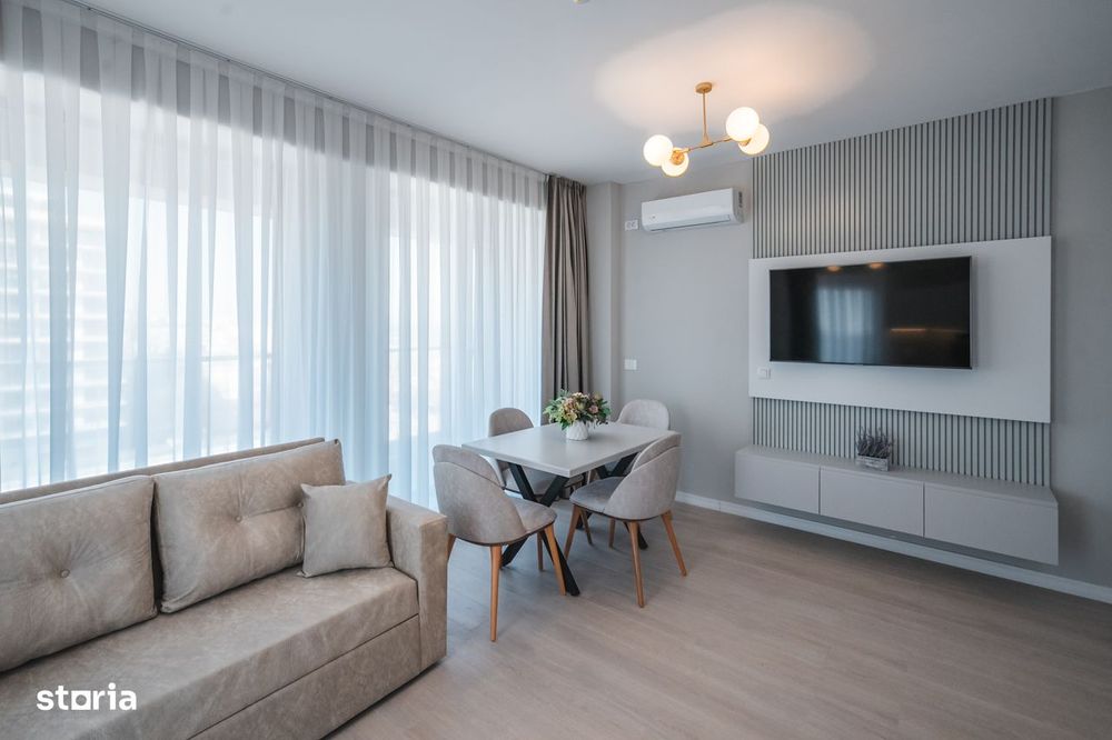Studio Cu Dormitor Separat - Mobilat Utilat Lux- Solid Sea View Perla