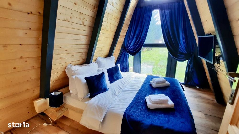 Teren 34,5 ari + cabana A-frame Colibita – ideal pentru resort, spa
