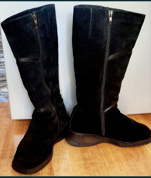 Сапоги зимние замшевые в идеальном состоянии, размер 38