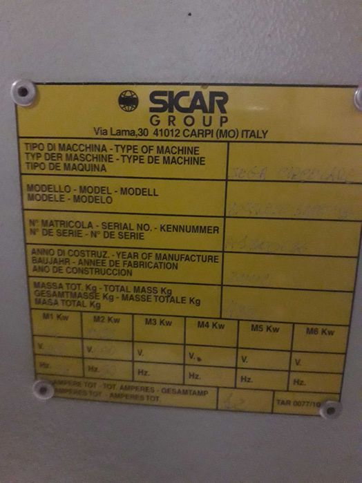 Circular profesional SICAR Express 3200B, masă 3200 mm, pânză înclinabilă, stare foarte bună