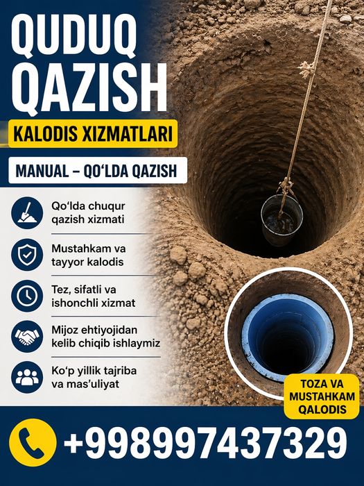 Quduq qazish kalodis xizmatlari