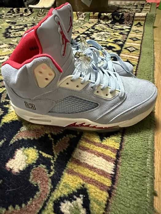 J5 Jordan 5 Retro Trophy Room Ice Blue Original/Real StockX/CheckCheck