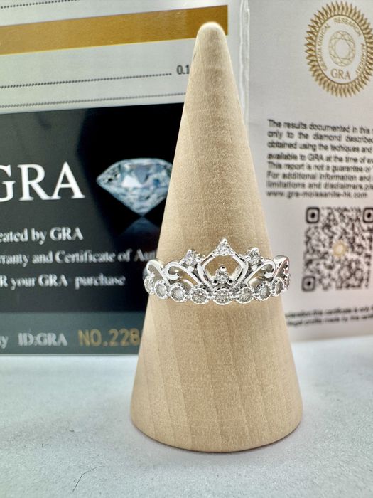 Сребърен пръстен с мойсанит (Диамант) 1.3 карата